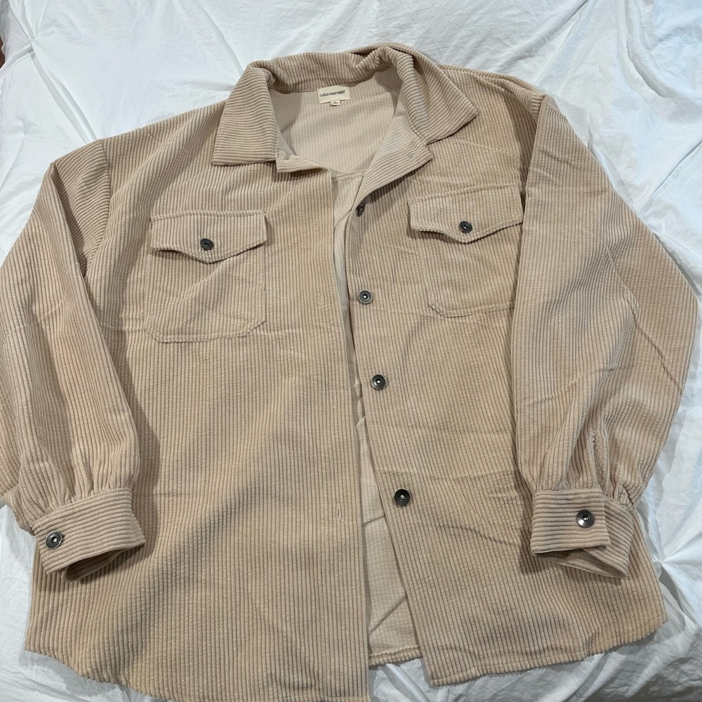 Ribbed lightweight shacket